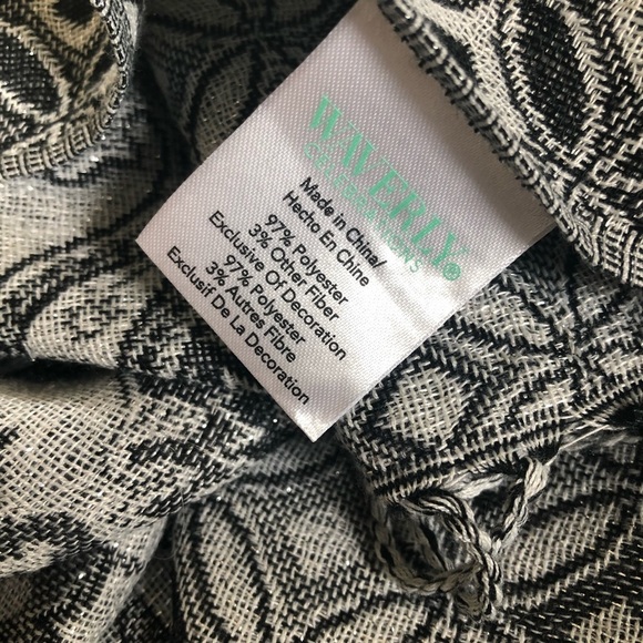 Waverly Pashmina Grey and Black Scarf Wrap - Picture 3 of 5